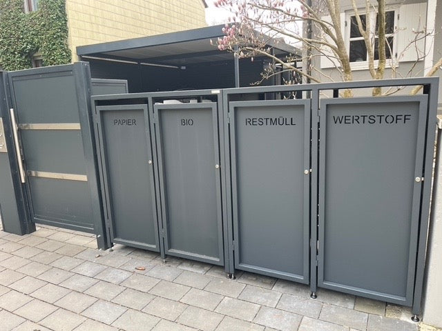 Mülltonnenbox als Zaunelement 150 cm