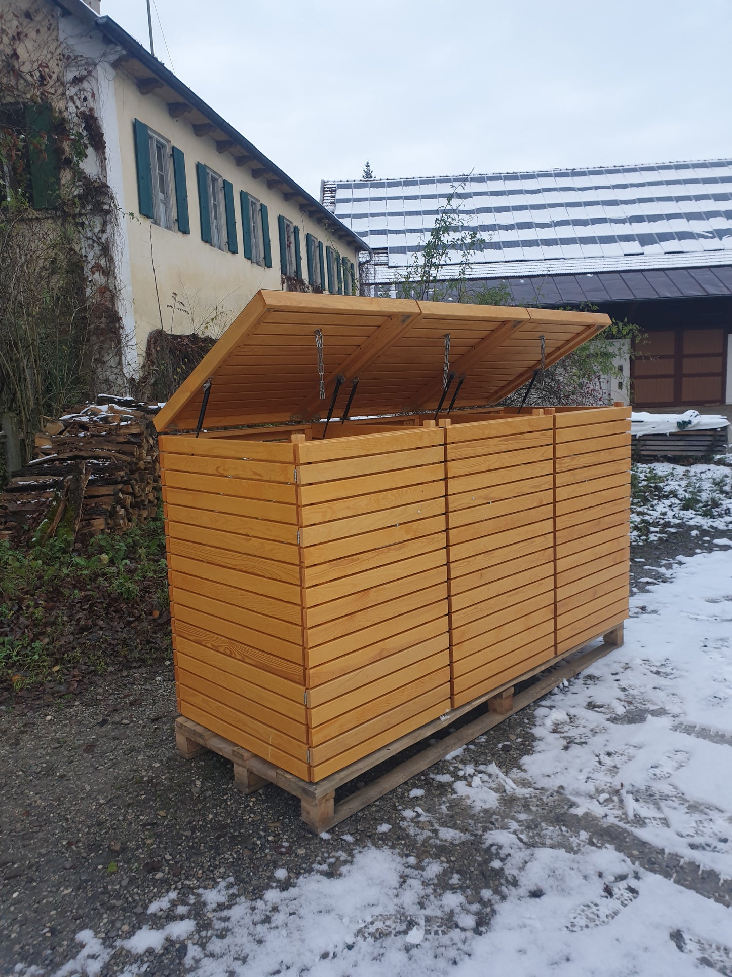 PREMIUM Edle 3er Holzbox mit Klappdach
