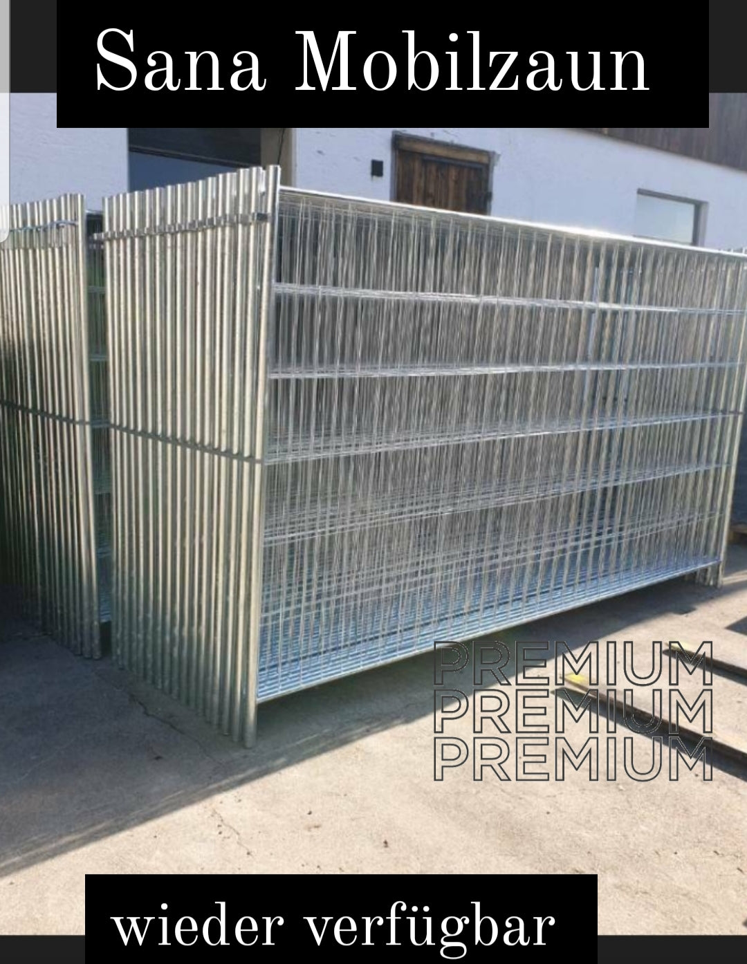 Sana-Bauzaun Premium++, 3,5x 2,0m