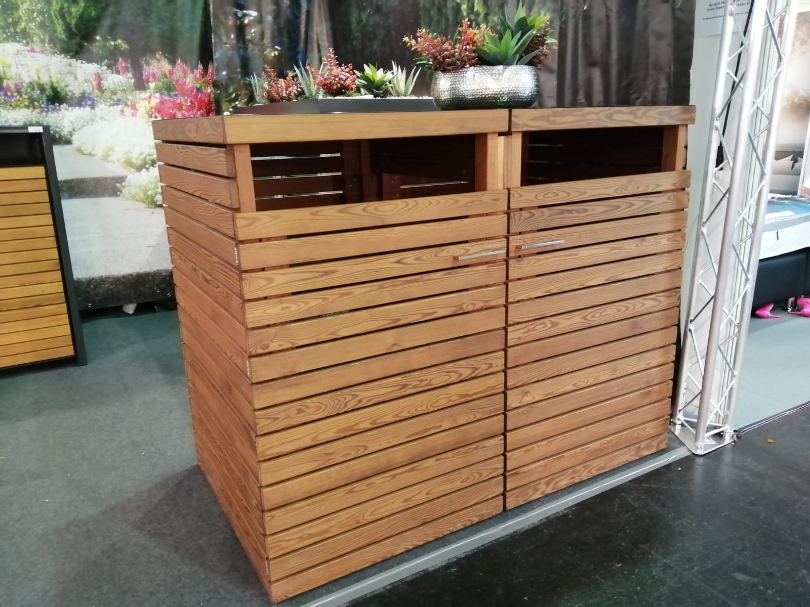 PREMIUM Edle 2er Holzbox Modell EASY – My Muelltonne