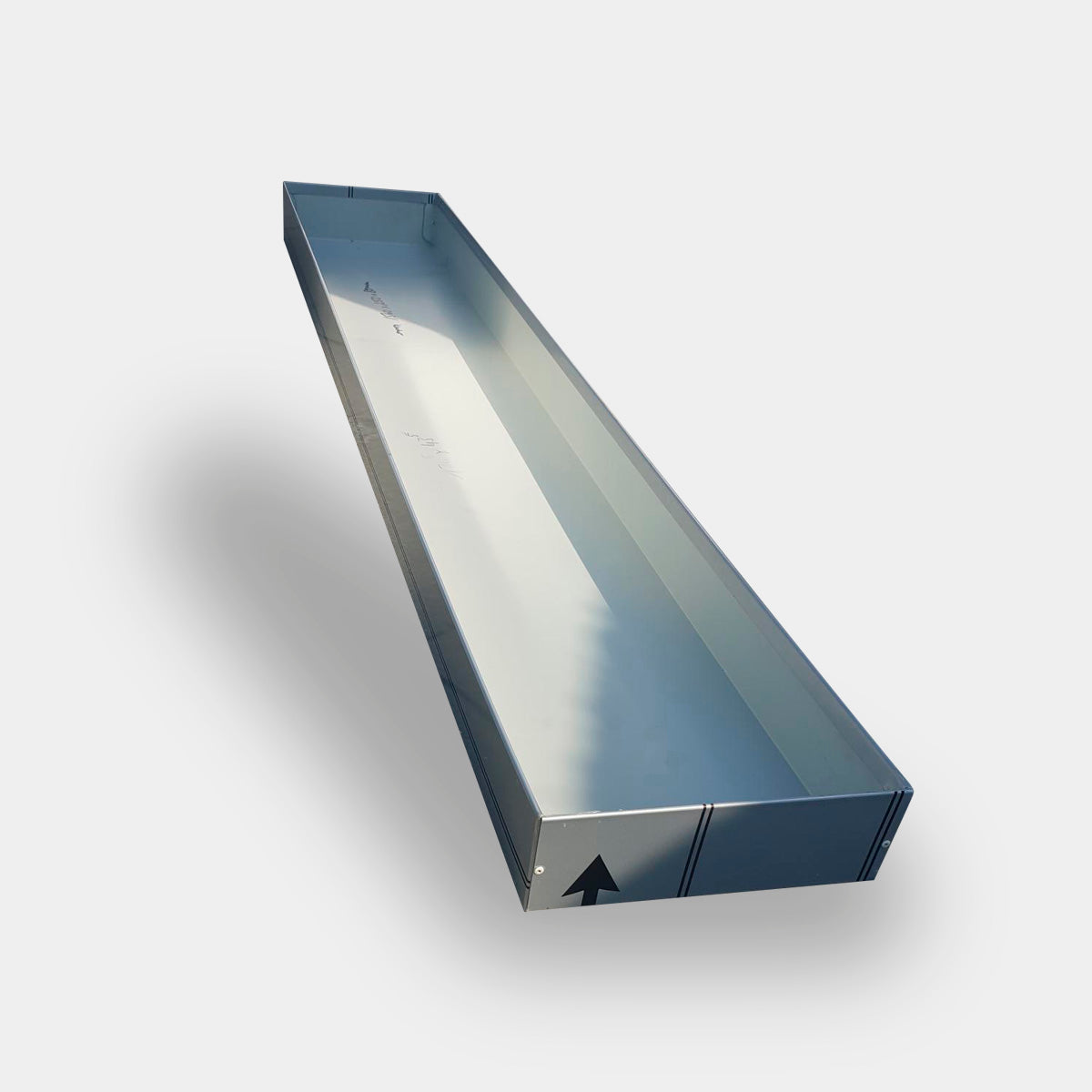 Pflanzwanne auf Maß Sonderanfertigung - Alu farbbeschichtet (Mülltonnenbox nicht enthalten)