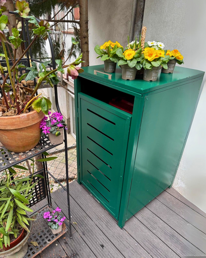 PREMIUM Metall 1er Mülltonnenbox Wunsch - RAL Farbe