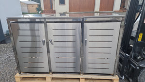 <tc>Final stock sale ALBA DIY stainless steel garbage bin box for 3 wheelie bins</tc>