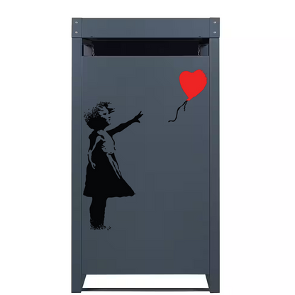 Statement Box Mülltonnenbox "Red Balloon Girl Banksy"