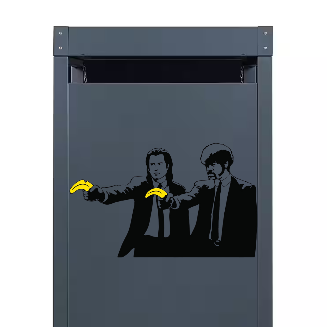 Statement Box Mülltonnenbox "Pulp Fiction Banksy"