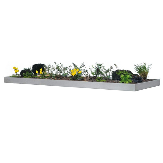 <tc>Toit de plantation sur mesure - enduite de couleur aluminium (boîte à ordures non incluse)</tc>