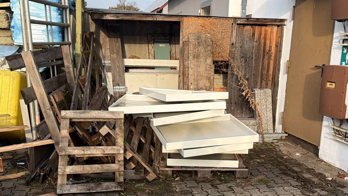 ABVERKAUF Pflanzwannen 2550 1970 x 1540 x 80mm -RAL 9010- 4 Wannen