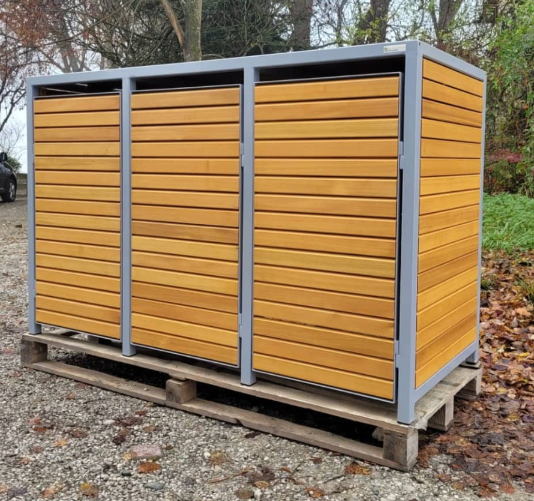 Zusätzliche Seitenwand aus Holz für PREMIUM Mülltonnenboxen