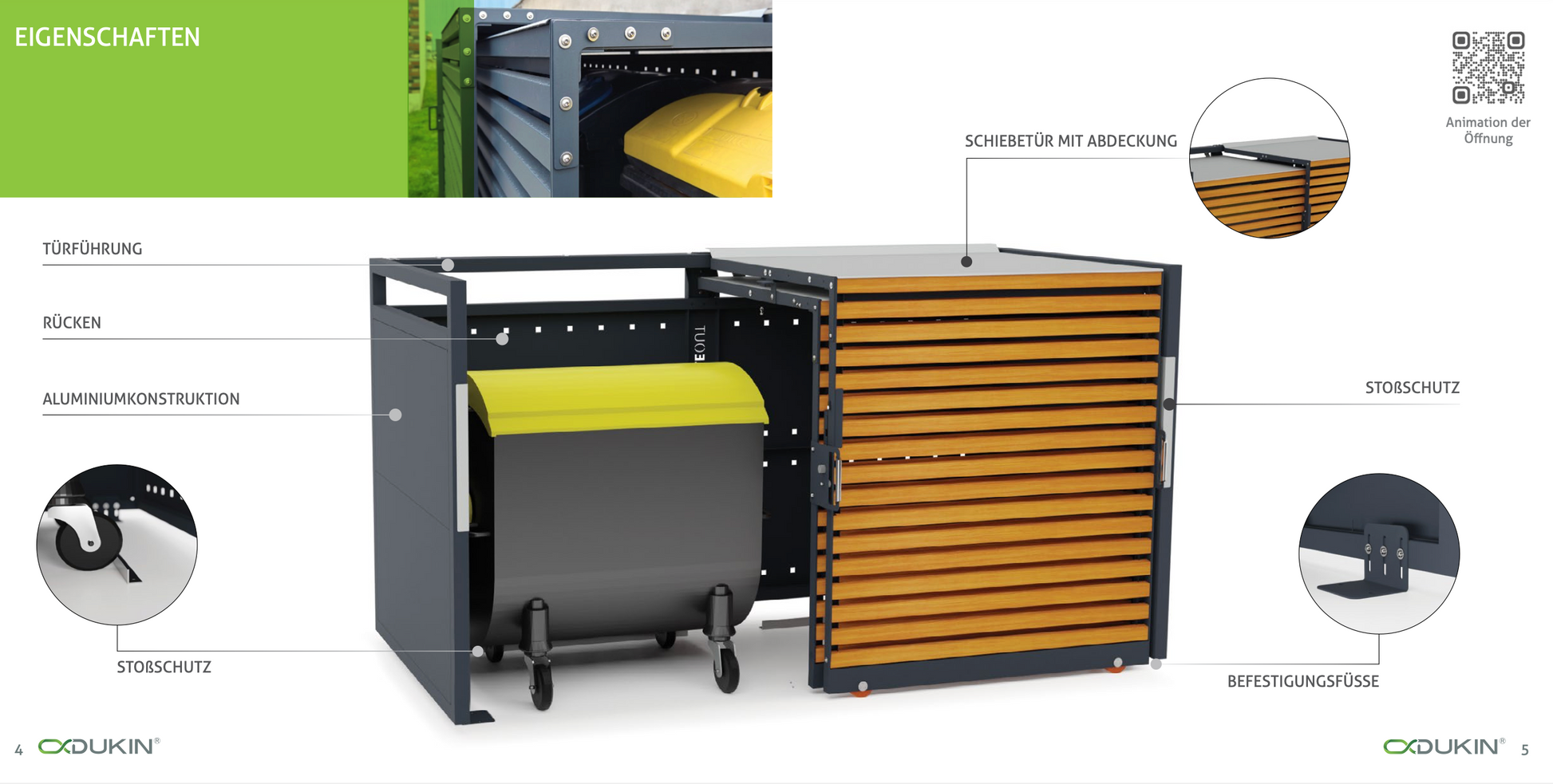 STYLEOUT® R LINIS 1100 – Premium-Müllcontainerbox aus Aluminium