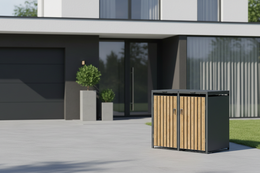 BOSCO Mülltonnenbox-Lärche Optik, 2er Modell