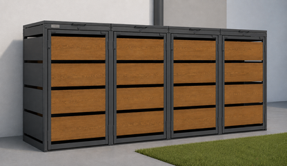 OBOX Oak 4er Mülltonnenbox DB 703