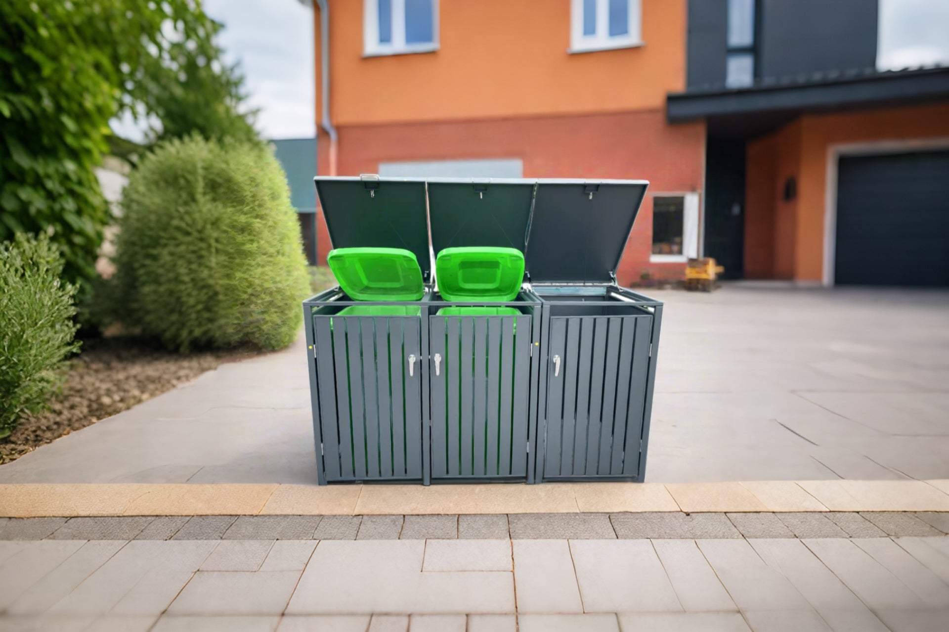 My Mülltonne Mülltonnenbox 3er Diritto Alba