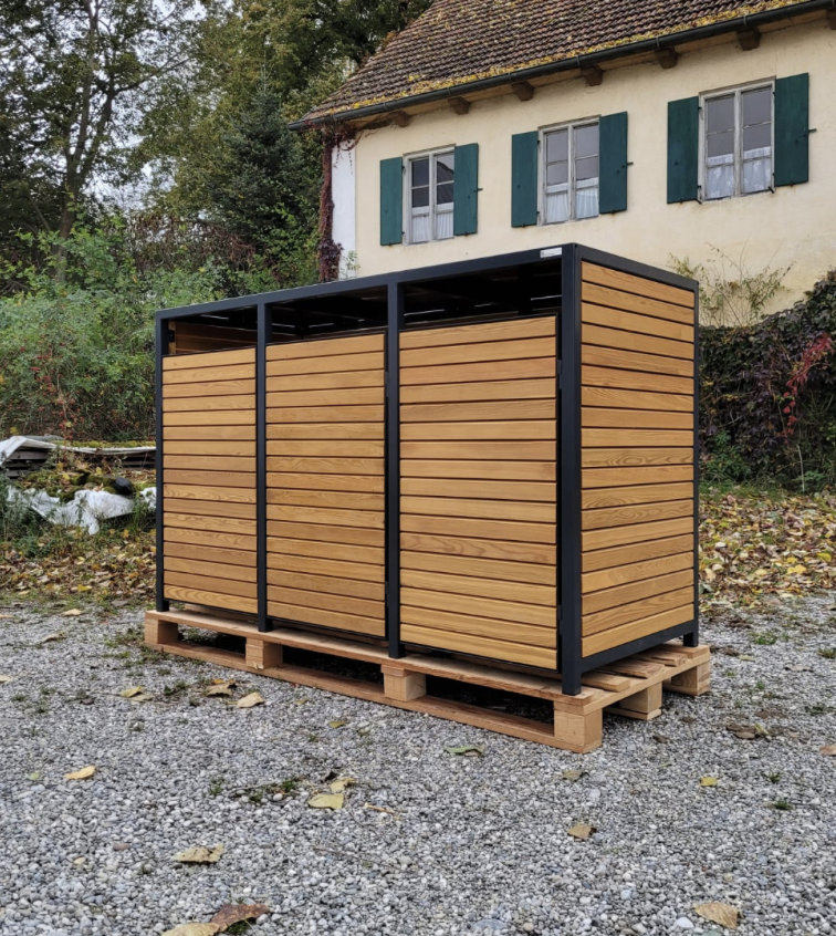 Seitenwand aus Holz für PREMIUM Mülltonnenboxen – My Muelltonne