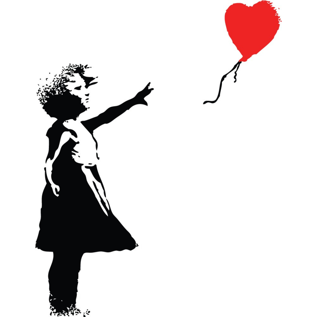 Statement Box Mülltonnenbox "Red Balloon Girl Banksy"