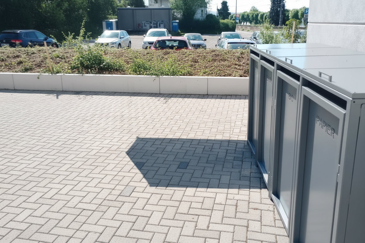 PREMIUM Design Mülltonnenbox - Signature Edition mit Klappdach