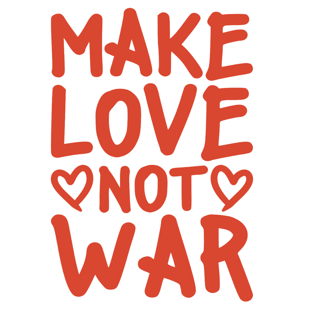 Statement Box Mülltonnenbox "Make Love Not War"