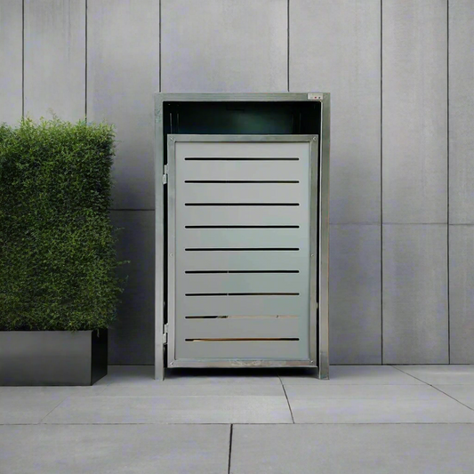 PREMIUM zinc 1er wheelie bin box