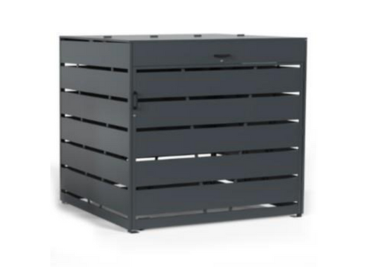 OBOX DIY 1100L Müllcontainerbox RAL 7016 1- 1100 L