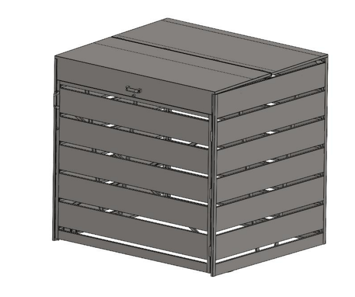 OBOX DIY 1100L Müllcontainerbox 1- 1100 L