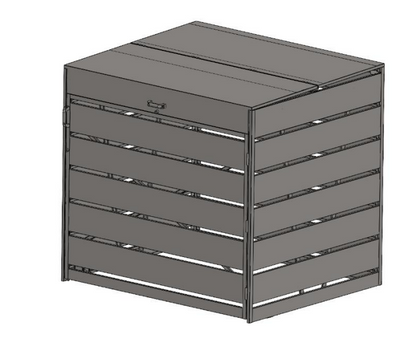 OBOX DIY 1100L Müllcontainerbox 1- 1100 L