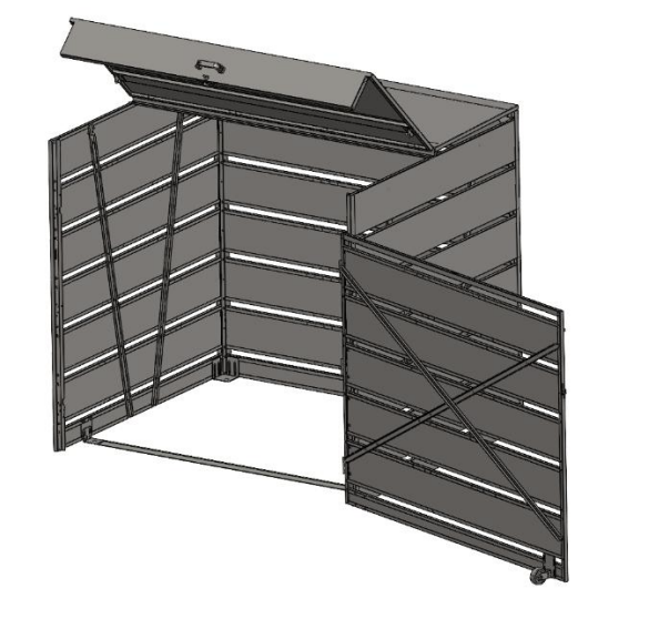 OBOX DIY 1100L Müllcontainerbox