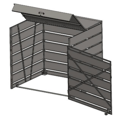 OBOX DIY 1100L Müllcontainerbox