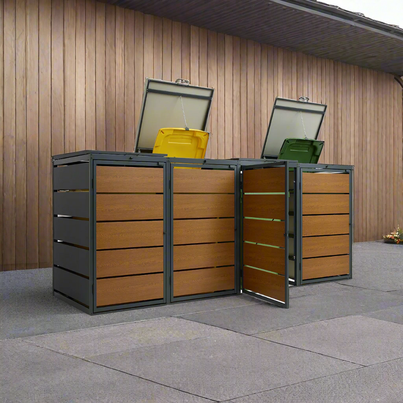 OBOX Oak 4er Mülltonnenbox – My Muelltonne