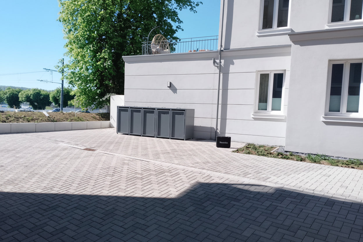 PREMIUM Design Mülltonnenbox - Signature Edition mit Klappdach