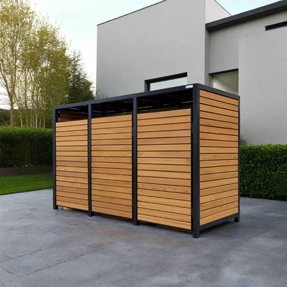 Zusätzliche Seitenwand aus Holz für PREMIUM Mülltonnenboxen