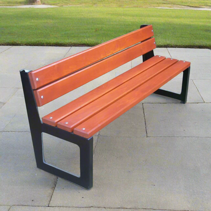 Park bench "Stadio II" with backrest