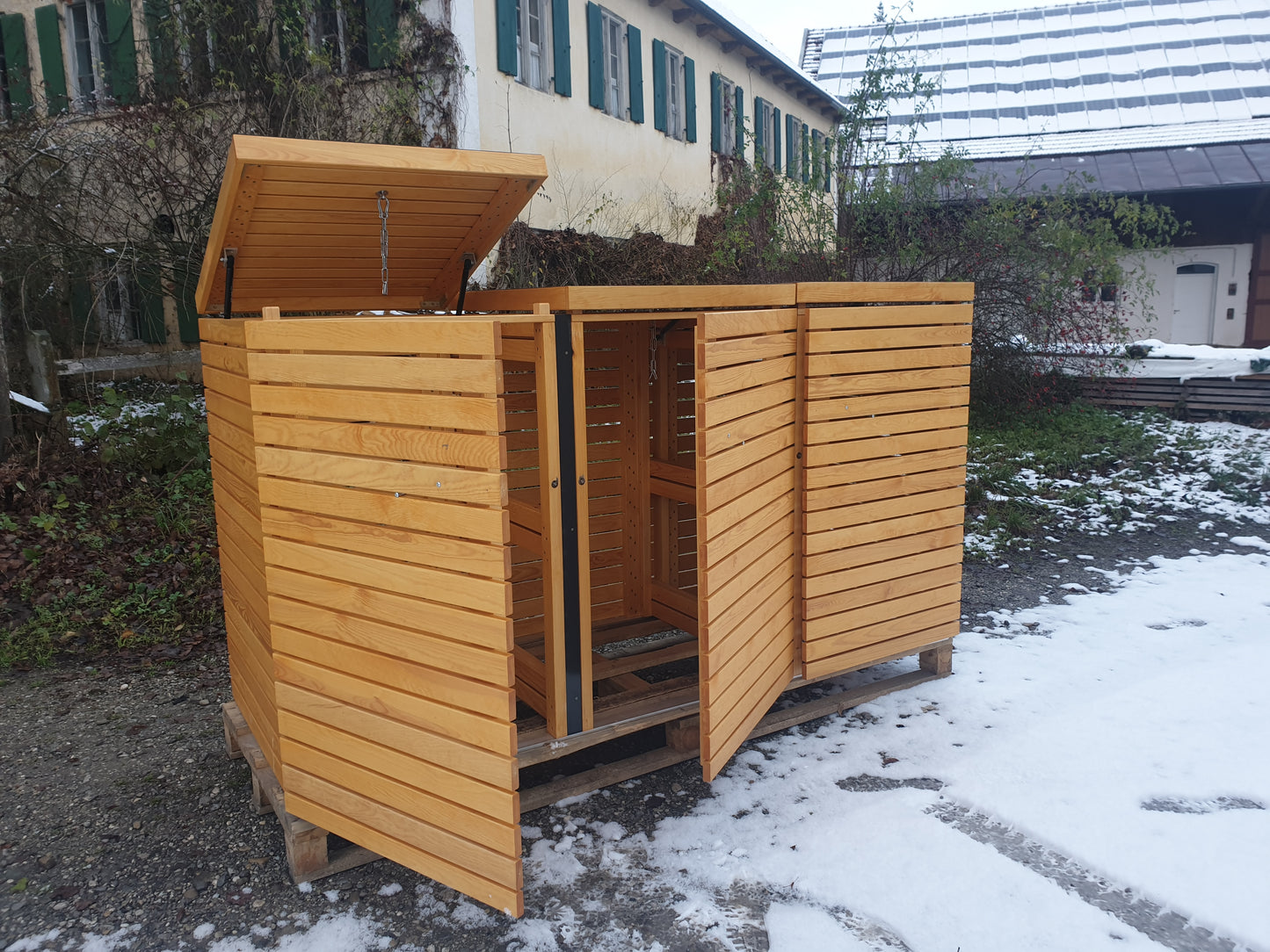 3er PREMIUM Noble ξύλινο κουτί με πτυσσόμενη οροφή