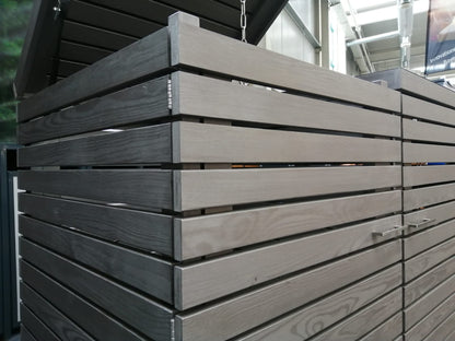 2er PREMIUM Noble ξύλινο κουτί με πτυσσόμενη οροφή