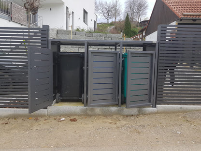 Doppeltür PREMIUM Design Mülltonnenbox