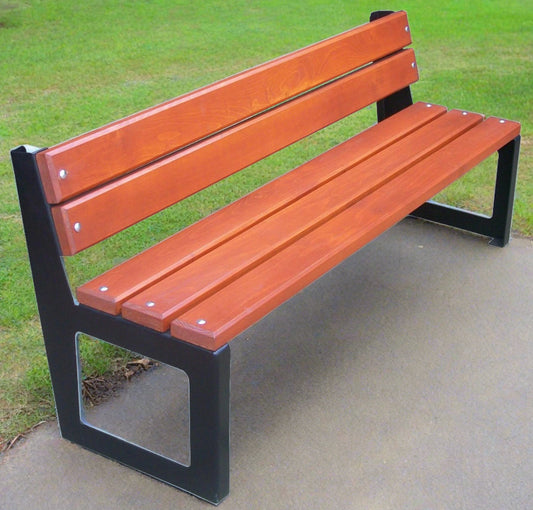 Park bench "Stadio II" with backrest