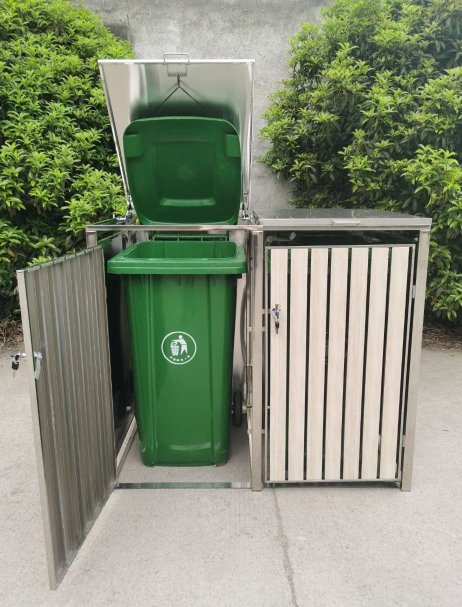 <tc>BOSCO DIY garbage bin box larch white for 2 bins</tc>