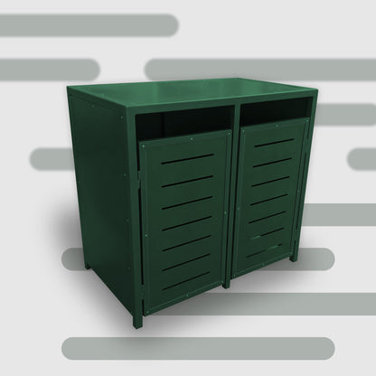 <tc>PREMIUM Metal garbage bin box for 2</tc>